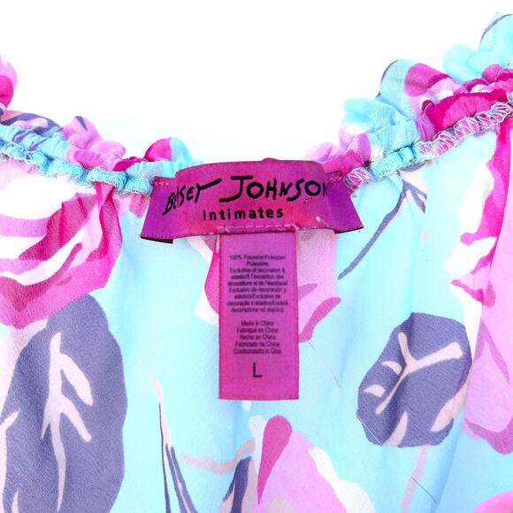 Vintage Betsey Johnson Intimates Sororite Sheer Dress Pink Bows Coquette Large - Picture 3 of 7